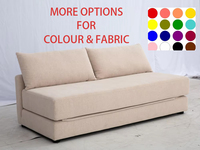 Sofá Loveseat Moderno de Tela Nisco - Sofá de 2 Plazas Extensible Sin Brazos con Patas de Madera |   Uso en Salas de Estar de Hoteles |   Venta Directa de Fábrica