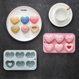 Moldes de Silicona Antiadherentes en Forma de Corazón para Pasteles, Reutilizables, de Grado Alimenticio, Lindos Moldes Magnéticos de Silicona para Chocolate, Dulces y Hielo - Product Image 3