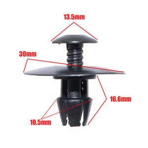 คลิปล็อคชิ้นส่วนตัวถังรถยนต์สำหรับ Mercedes W211 A209 C209 C219 แผงตกแต่งสเกิร์ตข้าง สีดำ พลาสติก อะไหล่ทดแทนใหม่ - Product Image 2