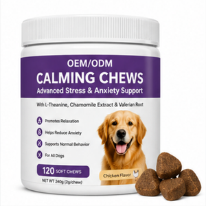 Friandises Apaisantes pour Chiens et Chats - Riches en Protéines, Soutien Immunitaire, Absorption Rapide, Santé Digestive - L-Théanine/Chamomille - Product Image 1