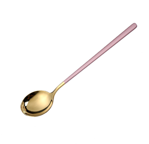 Cuillère à soupe à tête ronde et long manche DFC0306 19cm 20cm 19.5cm, en matériau coloré ou non coloré, autres - Product Image 4