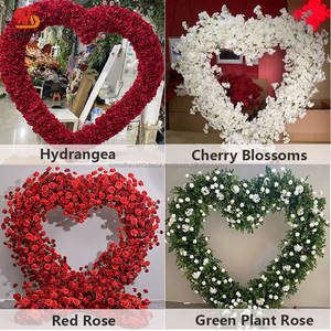 SMOOTH New Design White Rose Heart Shaped Metal Floral <b>Arch</b> Wedding <b>Decoration</b> Artificial Flower <b>Arch</b> - Product Image 4