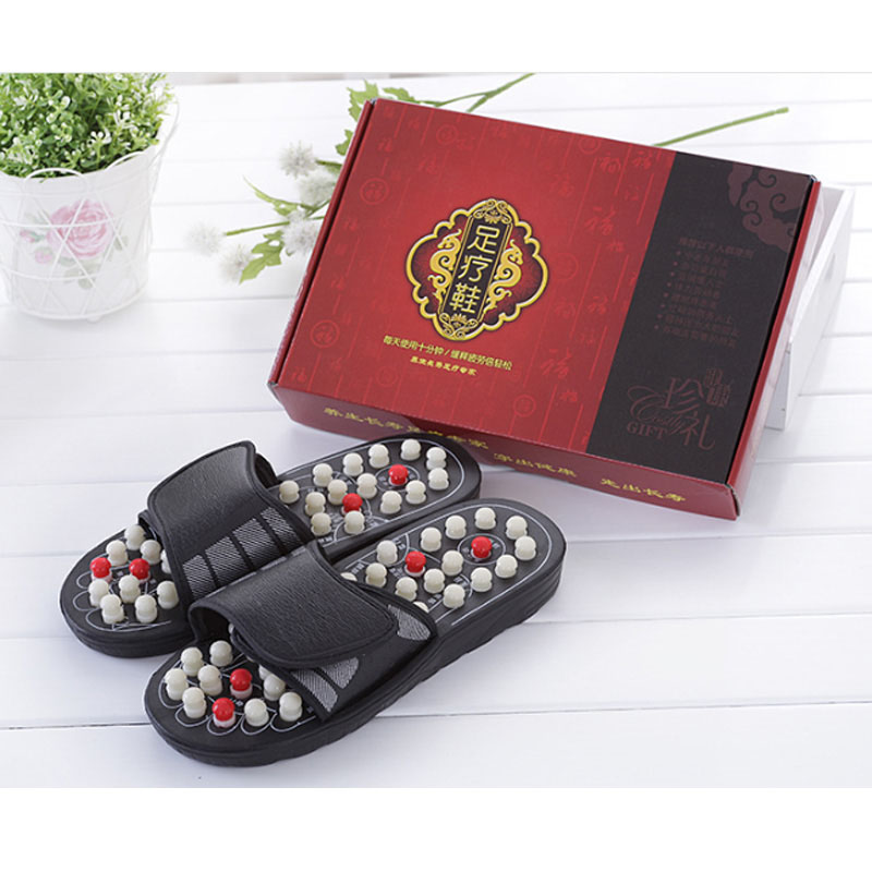 Массажные тапочки для ног, акупунктурный терапевтический массажер, обувь для акупунктурной терапии ног, активирующая Рефлексология, уход за ногами, сандалии
