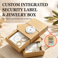 Boîte à bijoux en papier rigide recyclable personnalisée avec hologramme anti-contrefaçon, emballage de luxe inviolable pour lunettes et bijoux OEM