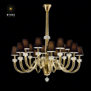 Lampadario LED Personalizzato di Alta Classe, Grande Lampada a Sospensione in Vetro di Lusso, Illuminazione Moderna per Hotel, Design in Cristallo - Product Image 1