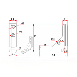 Cadre <span class=keywords><strong>de</strong></span> porte industriel standard européen TZHIF modèle 2020, <span class=keywords><strong>renfort</strong></span> <span class=keywords><strong>d</strong></span>'<span class=keywords><strong>angle</strong></span> en alliage, triangle, simple face, zincé, support en aluminium | - Product Image 4