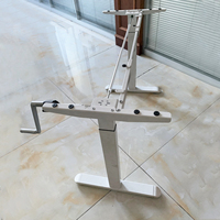 2026 Cadre de bureau assis-debout ergonomique à réglage manuel de la hauteur, moderne pour bureau à domicile, bureau de travail dynamique