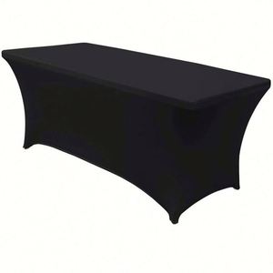 Mantel personalizado de 4 pies y 6 pies para ferias, sublimación con logotipo impreso, cubierta de mesa de LICRA elástica ajustada impermeable de poliéster - Product Image 4