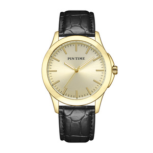 Montre d'affaires pour homme, production unique, montre homme en cuir véritable, quartz, résistante à l'eau - Product Image 3