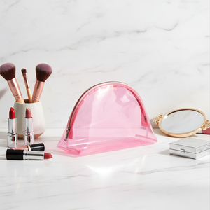 Bolsa <span class=keywords><strong>de</strong></span> Maquillaje Transparente con Cierre, Personalizada, al por Mayor, Color Rosa, para Viajes y Cosméticos, para Chicas, 2026 - Product Image 6