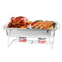 Support de chauffe-plat de fête en plein air, ensemble de Buffet jetable, Kit de support de chauffe-plat en fil pleine taille