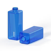 Botella Transparente Cuadrada Vacía de PETG para Loción con Bomba Dosificadora, 333 ml, Logotipo Personalizado, Envase para Champú y Gel de Baño, Venta al Por Mayor