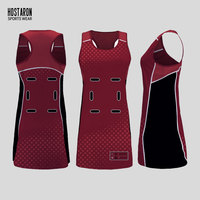HOSTARON individuelles Sublimations-Jekleid einfarbiges Netballkleid Pickleball-Tennisuniform Netballuniformkleid individuelles Netballkleid