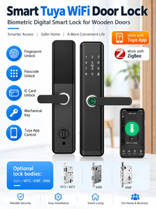Original Manufacture Tuya Wifi Smart <strong>Door</strong> Lock Biometric Electronic Digital Fingerprint Smart <strong>Door</strong> Lock for Wooden <strong>Door</strong> - Product Image 3