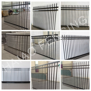 Panel de Valla de Acero de Alta Resistencia de 8x8, Lámina de Metal de Hierro Forjado con Recubrimiento en Polvo, Valla de Hierro con Puertas para Patio - Product Image 6