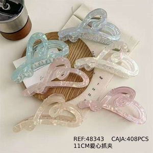 Fermaglio per capelli a forma di cuore da 11 cm per donne e ragazze, accessorio di moda - Product Image 3