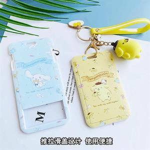 พวงกุญแจ Kawaii llaveors พวงกุญแจ My Melody การ์ด ID ผู้ถืออนิเมะ Kuromi Cinnamoroll PomPom Purin - Product Image 4