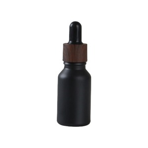 Botella cuentagotas de vidrio negro mate de 30 ml con pipeta - Product Image 1