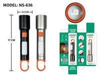 Lampe torche tactique en alliage d'aluminium, LED, rechargeable par type C, mise au point réglable, étanche IP44, portée du faisceau 400-500 m, pour le camping