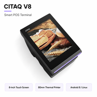 Terminal Pembayaran POS Android CITAQ, Ukuran Kecil 8 Inci, untuk di bawah meja, dengan Printer, untuk Toko Retail, Kafe, dan Toko Lainnya