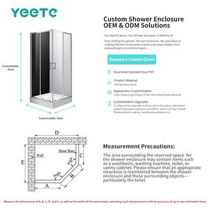 Porte <span class=keywords><strong>de</strong></span> <span class=keywords><strong>douche</strong></span> pivotante YEETE noir mat, <span class=keywords><strong>verre</strong></span> <span class=keywords><strong>de</strong></span> sécurité trempé 6 mm, cabine <span class=keywords><strong>de</strong></span> <span class=keywords><strong>douche</strong></span> minimaliste <span class=keywords><strong>pour</strong></span> la vente en gros et les projets - Product Image 3
