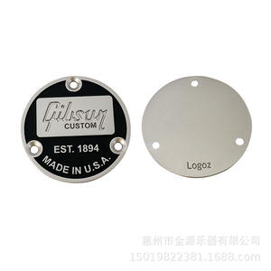 Cache-interrupteur en métal peint à la main pour guitare électrique <span class=keywords><strong>Gibson</strong></span> Epiphone EST 1894, gravure animale sur plaque arrière - Product Image 3