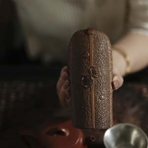 Cuillère à thé en bambou sculpté à la main, forme cylindrique, ustensile rétro pour la cérémonie du thé chinois, pour le thé de l'après-midi - Product Image 1