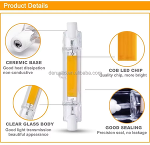 Lampe <span class=keywords><strong>LED</strong></span> à double extrémité COB 5W 8W 230V sans scintillement, base R7S <span class=keywords><strong>J78</strong></span> J118, lampe <span class=keywords><strong>LED</strong></span> de type maïs, <span class=keywords><strong>LED</strong></span>-R7S - Product Image 4