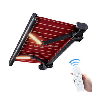 ظلال بكرة أتوماتيكية حديثة ذكية للأماكن الخارجية تعمل بمحرك قابلة للسير على السقف المعدني ، شرائح العريشة ، ستائر أفقية داخلية - Product Image 1