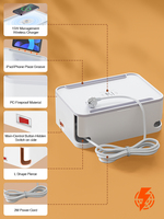 LDNIO SN5310W Regleta de Viaje Eléctrica con 5 Tomas de Corriente EU/UK, Extensión Universal con Puerto USB y Protector de Sobretensión