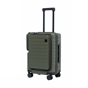 20-inch Front-Opening <strong>Grey</strong> PC Carry-On <strong>Suitcase</strong> with TSA Lock Lightweight Durable Luggage for Business Travel &amp; Personal Trips - Product Image 5