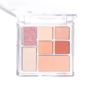 Bán Buôn Tự Nhiên 7 Màu Shimmer Glitter Matte Nude Eye Shadow Palette Nhãn Hiệu Riêng Eyeshadow Pallet