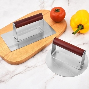 Presse à viande en acier inoxydable, <span class=keywords><strong>moule</strong></span> à crêpes, presse à hamburgers ronde et carrée, presse à hamburgers - Product Image 6