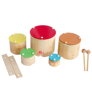 Đồ Chơi Âm Nhạc Bằng Gỗ Bộ Gõ Trống Trẻ Em Của Cầu Vồng Màu Nhạc Cụ Đồ Chơi Thiết Lập Mô Phỏng Trẻ Sơ Sinh Sáo Trống - Product Image 2