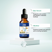 Gouttes buccales pour soins des gencives, gouttes dentaires à la menthe et au venin d'abeille, blanchiment des dents, défense contre la plaque dentaire, soin buccal pour une haleine fraîche 50 ml