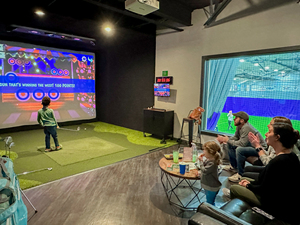 เครื่องจำลองการเล่นกอล์ฟคุณภาพสูงรุ่นใหม่สำหรับเล่นในร่ม ยี่ห้อ Ar Tennis & Golf ยอดนิยม รุ่น Nl-geq001, เครื่องจำลองการเล่นกอล์ฟมือสอง รุ่น Nl-geq001 พร้อมโปรเจคเตอร์ - Product Image 4
