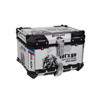 Boîtier supérieur élégant en alliage d'aluminium étanche d'une capacité de 45L pour les motos Boîtier arrière de moto étanche avec un design élégant