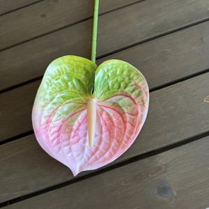 Flor de simulación de anturio artificial de una sola rama, flamenco grande, arreglo de flores falsas de tacto <span class=keywords><strong>Real</strong></span> 3D con piezas de tallo - Product Image 3