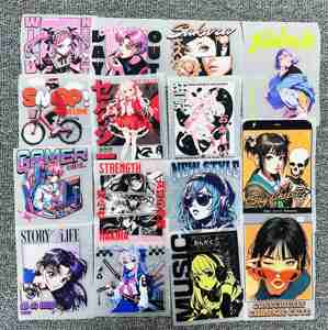 Transferencias DTF <span class=keywords><strong>de</strong></span> Chica Otaku Gamer Adorable, Adhesivo Termoadhesivo <span class=keywords><strong>de</strong></span> Anime Japonés con Kanji, Impresión por Transferencia Térmica <span class=keywords><strong>de</strong></span> Chica <span class=keywords><strong>de</strong></span> Dibujos Animados para Ropa y Manualidades DIY - Product Image 3