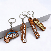 Porte-clés en caoutchouc souple 3D de haute qualité, moulé par injection de précision, imprimé par transfert thermique, sur mesure, écologique et de qualité supérieure
