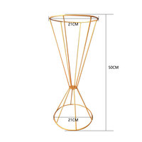 Wedding Props Iron Art Floral Ware Creative Ornaments Decorations Geometric Tables Road Guidance Metal Flower Holder Stand