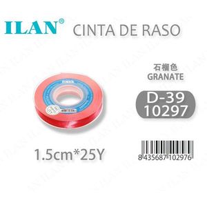 Cinta de Raso Ilan de 1.5 cm x 25 yardas, Color Granate, para Manualidades y Decoración - Product Image 3