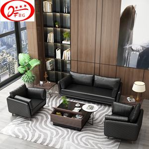 新しいデザイン13マイクロファイバーテクニカルレザー高弾性スポンジソファリビングルームソファオフィスソファ - Product Image 2