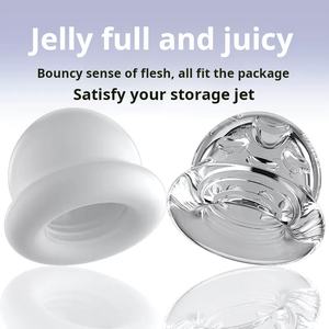 Çorap jöle uçak fincan tek kullanımlık germe erkek şeffaf Masturbator erkek egzersiz Penis eğitmen - Product Image 5