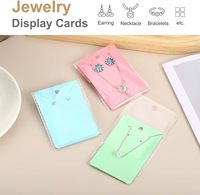 Cartes d'étiquetage personnalisées de luxe roses pour colliers et boucles d'oreilles, cartes de présentation de bijoux en gros, étiquettes suspendues en carton pour emballage de boucles d'oreilles