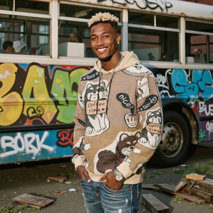 Felpa con Cappuccio Unisex Oversize Stile Hip Hop, Abbigliamento Casual Streetwear, Top Cool per Rap e <span class=keywords><strong>Basket</strong></span>, Taglie Grandi - Product Image 2