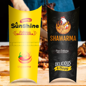 Rouleau de poulet en forme d'oreiller à emporter personnalisé boîte d'emballage jetable Shawarma Tacos Burrito - Product Image 6