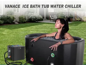Vanace su soğutucu AL 1/2HP güç atletik spor kurtarma toptan taşınabilir kare havuz soğuk dalma buz banyosu su soğutucu