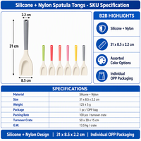Spatule-cuillère en silicone 2-en-1 de qualité alimentaire, résistante à la chaleur, antiadhésive, pour ustensiles de cuisine antiadhésifs