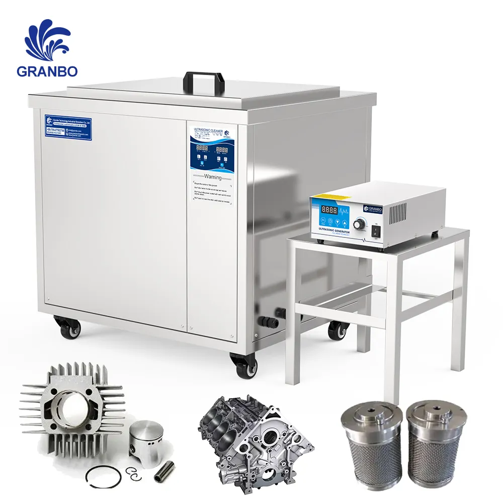 2024 Granbo 28/40khz 108L Ultrasonic cleaning machine with lifting function Automatic Ultrasonic Cleaning Machine